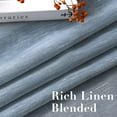 thumbnail image 3 of H.VERSAILTEX Farmhouse Natural Linen Sheer Curtains Flax Linen Blended Semi-Sheer Soft Privacy Grommet Drapes Set of 2 Panels for Bedroom , 52"x 108" ,Denim, 3 of 6