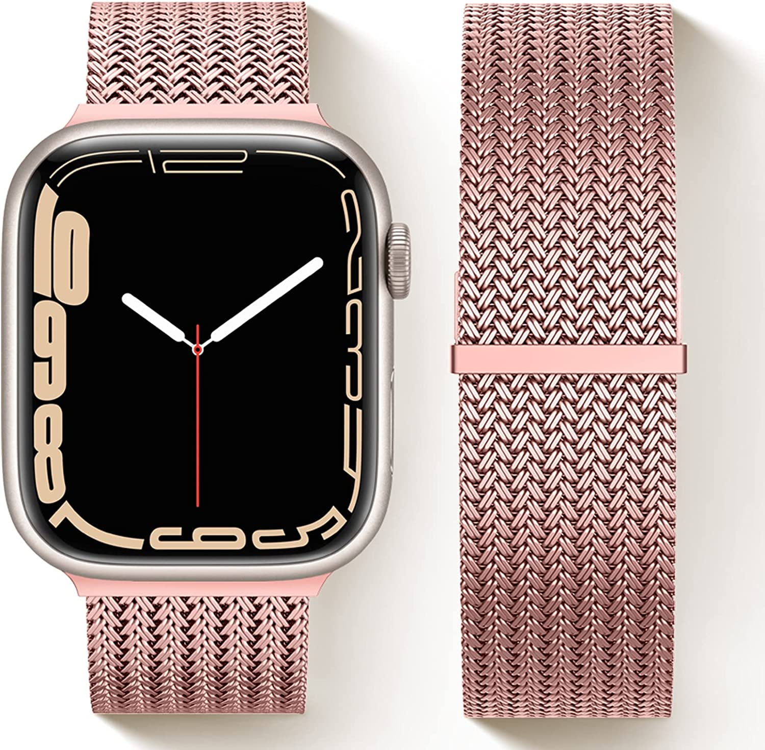 Amzpas [2 Pack] Metal Stainless Steel Apple Watch Bands