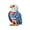 D, variant on huayou 4th of July Patriotic American Flag Design Cartoon Bald Eagle Wooden Figurine, Red White Blue Star Cute Animal Ornament, for Indoor Outdoor Home Decor