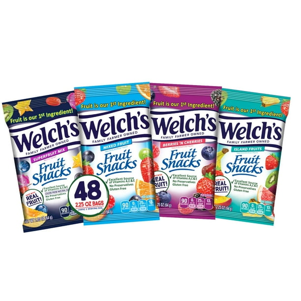 Welch's Fruit Snacks, Bulk Variety Pack with Mixed Fruit, Superfruit