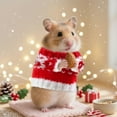 thumbnail image 6 of Christmas Sweater for Hamster - Cute Warm Knit Outfit for Hamsters, Golden Hamsters, Soft Cozy Party for Holiday & Outdoor Wear Winter Pet Sweater for Small Animalsï¼3Pcs, 6 of 8