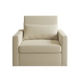 thumbnail image 1 of Ilios Innova | Sofá Cama Individual Reclinable y Convertible, Sillón 2 en 1 de Lino Beige con Reposapiés Desplegable, Diseño Moderno, 1 of 9