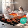 thumbnail image 4 of ODIKA 4'x6' Machine Washable Non-Slip Area Rug, Energetic Tiled Artistry High Traffic Rug, Red, 32549, 4 of 7