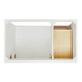 thumbnail image 6 of Ariel Hamlet 37 In. Left Offset Oval Sink Vanity With White Quartz Countertop In White, 6 of 11