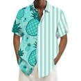 thumbnail image 1 of Camisas De Mezclilla Para Hombre Camisa para hombre Camisa de playa de manga corta holgada informal (Blue, XXL), 1 of 6