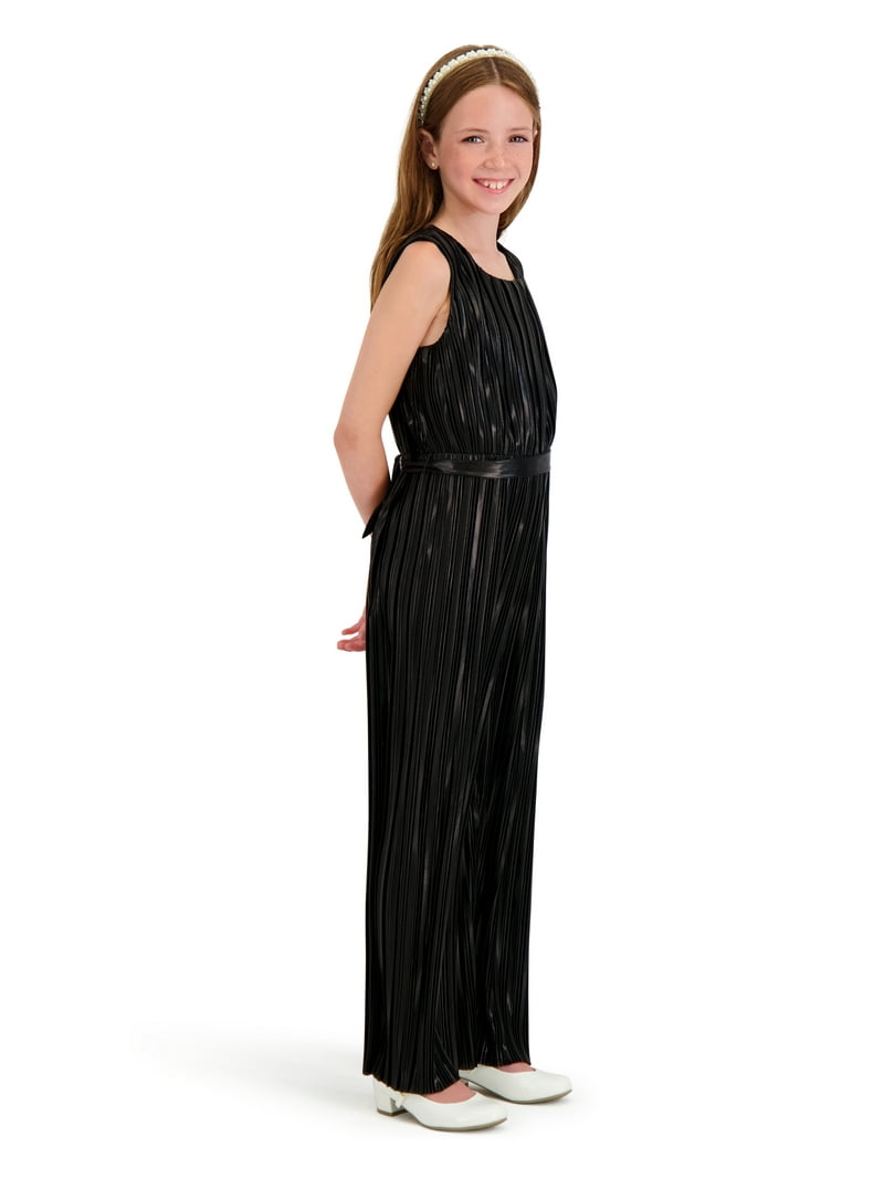 Kensie Girl Sleeveless Pleated Metallic Jumpsuit, Sizes 4-16 - Walmart.com Kensie Girl Sleeveless Pleated Metallic Jumpsuit, Sizes 4-16 - Walmart.com