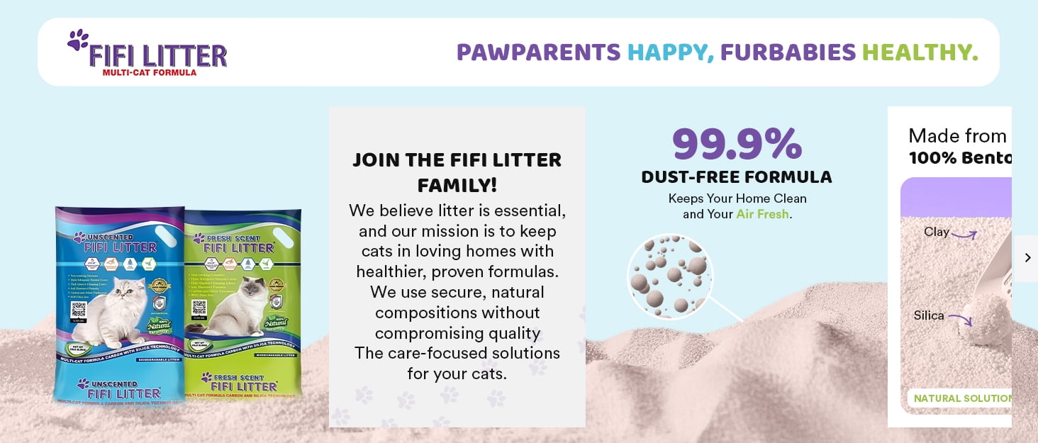 FIFI Litter 15 lb. 99.9%  Dust-Free, Multi-Cat Formula, Fresh Scent, All Natural, Clumping Cat Litter, 1 Bag