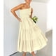 thumbnail image 2 of Vestido largo con volantes en capas color albaricoque, sin mangas, estilo bohemio chic para bodas en la playa, fiestas y días festivos, talla L, 2 of 6