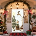 thumbnail image 2 of Upgraded 35 X 72 In Stereoscopic Embroidery Style Christmas Door Cover Christmas Door Curtain Christmas Day Door And Wall Decoration Festival Party Decoration R, 2 of 6