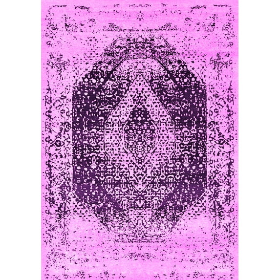 Ahgly Company Indoor Rectangle Persian Pink Bohemian Area Rugs, 4' x 6'