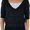 Black, variant on ToBeInStyle Women's Textured Mid-Sleeve V-Neck Cable Knit Sweater - White - S