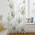 thumbnail image 6 of Sage Green Spring Floral Sheer Curtains 45 Inches Long, Summer Botanical Watercolor Vintage Light Filering Curtains, Breathable Simi Curtain Privacy Drapes for Kitchen Bathroom Small Window Treatment, 6 of 9