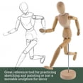 thumbnail image 5 of US Art Supply Wood 8" Artist Drawing Manikin Articulated Mannequin with Base and Flexible Body - Perfect For Drawing, 5 of 6
