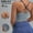 Blue, variant on PISONIC Women's Sports Bra - Breathable & Comfortable Yoga & Fitness Top with Straps, Medium Stretch, Non-Padded, Perfect for Workouts & Casual Wear, Workout Clothes