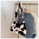 thumbnail image 5 of Bolso de mano esponjoso, bolso grande y peludo, bolsa con cierre de felpa bonita, bolso de hombro de piel sintética para mujer y niña, bolso para otoño e invierno, 5 of 5