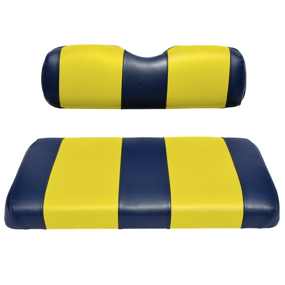 Replacement Seat Cover For Club Car Precedent Golf Cart (Blue & Yellow)