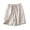 Beige, variant on Lenpel Women's Plus Size Bermuda Shorts Elastic Waist Drawstring Cotton Linen Shorts Lightweight Casual Shorts with Pockets