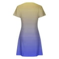 thumbnail image 4 of Tumotour Summer Dress For Women Plain Simple Loose Flowy Short Sleeve Tee Shirt Dress Round Neck Casual Mini Sundress With Pockets, 4 of 4