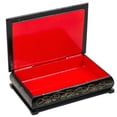 thumbnail image 3 of STP GOODS Above the City Lacquer Trinket Box 6.3x4.3" (11x16 cm) Wooden Decorative Jewelry Box Keepsake Handmade Jewelry Storage Organizer Floral Trinket Case, 3 of 6