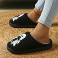 thumbnail image 6 of XUNKUSGA Slippers for Women Fashion Holiday Graphic Embroidered Plush Lined House Slippers Comfortable Closed Toe Women's Slippers Warm Soft House Shoes for Indoor Outdoor, 6 of 7