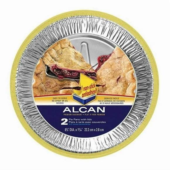 Alcan® Pie Pan Non-Stick Aluminum Foil Pan, 8.75" dia x 1" 2-pack