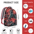 thumbnail image 6 of Durable Lightweight Laptop Daypack with Hawaii Tropical Wind Palm Leaves Design: Perfect Gift for Students, Large Capacity Bookbag for High School & College, Ideal for Campus Commute and Travel, 6 of 6