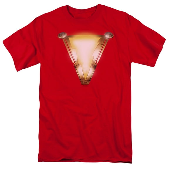 Shazam Movie Bolt Adult 18/1 T-Shirt Red