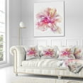 thumbnail image 3 of Designart Beautiful Pink Flower Watercolor - Floral Throw Pillow - 16x16, 3 of 5