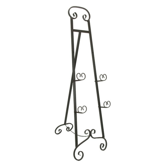 Zeckos Wrought Iron Display Picture Easel Decorative Holder 50 inch