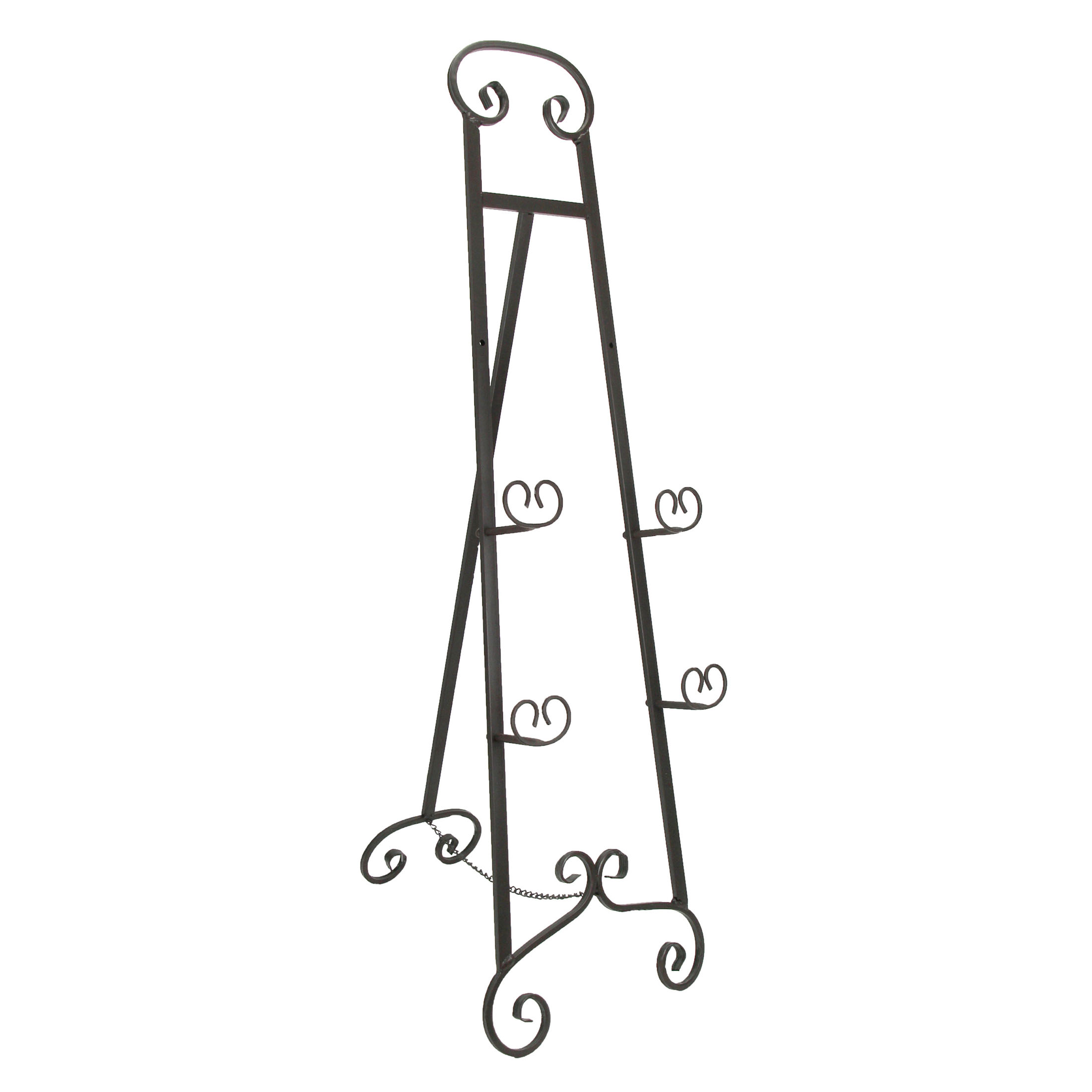 Zeckos Wrought Iron Display Picture Easel Decorative Holder 50 inch