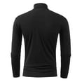 thumbnail image 4 of High Neck T Shirts for Men Long Sleeve Athletic Work Turtleneck Basic T-Shirt Compression Winter Warm Elastic Stretchy Sport Mens T Shirts Black S, 4 of 4