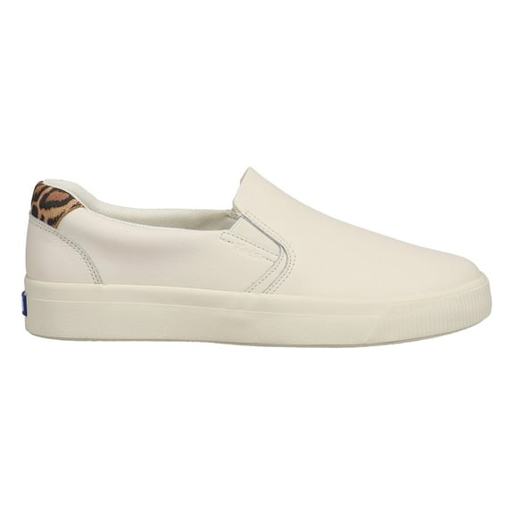 Keds Womens Pursuit Leather Leopard Print Slip On  Athletic Sneakers Casual