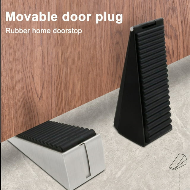 pstuiky Butée de Porte Réglable en Acier Inoxydable Butée de Porte en Caoutchouc avec Ressort Butée Inférieure de Porte Conception Antidérapante Cale de Porte Robuste pour Cuisine Salle de Bain Garage