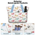 thumbnail image 2 of Tote Bag for Women - Colorful Funny Dachshund Shoulder Bag - Large Utility Work Duffle Bag with Zipper Handbag for Travel, Work, Sprots, 2 of 5