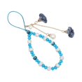thumbnail image 1 of Methold Correas para teléfono móvil, cordón de flores de cristal, correa de llavero con cuentas a la moda, de cuerda colgante, adornos para Electrónica Azul, 1 of 6