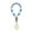 Blue, variant on FENGGHAO MAMA Beaded Wrist Keychain Silicone Bead Bracelet Strap Handsfree Key Ring with Tassel Gold Metal Clasp Mothers Day Gift for Mom Black