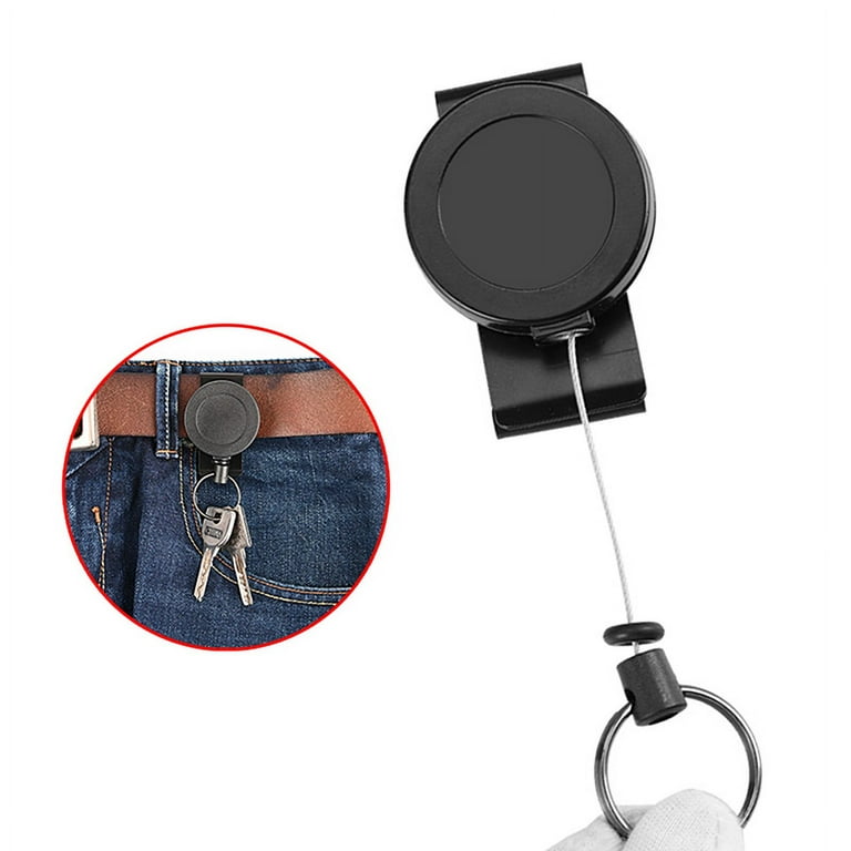 Reel de support de badge lourds rétractable avec clip de carabiner