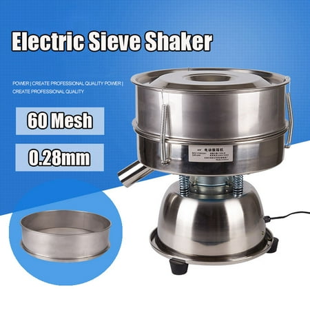 

Electric Automatic Sieve Shaker Vibrating Sieve Machine Food Industrial Stainless Steel Sifter for Granule Powder Grain (60 Mesh 0.3mm)