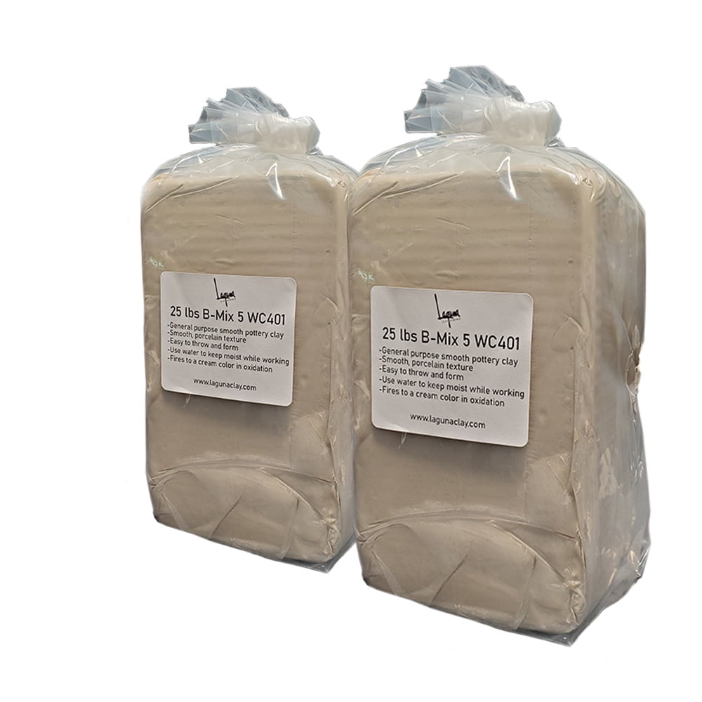 50 Lbs BMix 5 WC401 Best Mix Mid Fire Pottery Clay Bmix Cream Color