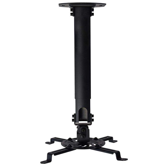 Duramex Projector Mount - Universal Ceiling Bracket LCD DLP Tilt 360° Swivel (Black telescope)