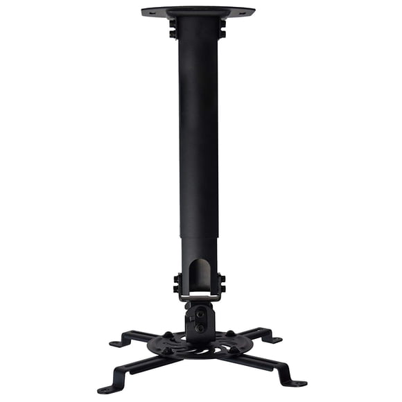 Duramex Projector Mount - Universal Ceiling Bracket LCD DLP Tilt 360° Swivel (Black telescope)