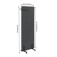 thumbnail image 2 of Miumaeov Freestanding Office Partition Noise Reducing Acoustic Room Wall Divider Privacy Screen with Lockable Wheels Temporary Room Separator W24" X H66, 2 of 12