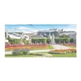 thumbnail image 1 of Tourism Gym Towel, Scenery Mirabell Gardens of Old Historic Fortress in Salzburg Austrian Town, One-Sided Quick Dry Microfiber for Beach Fitness & Swimming, 60" x 30", Multicolor, by Ambesonne, 1 of 2