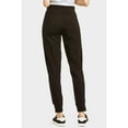 thumbnail image 3 of DailyWear Womens Juniors Lightweight Soft Cotton Jogger Pants Black, Medium, 3 of 4