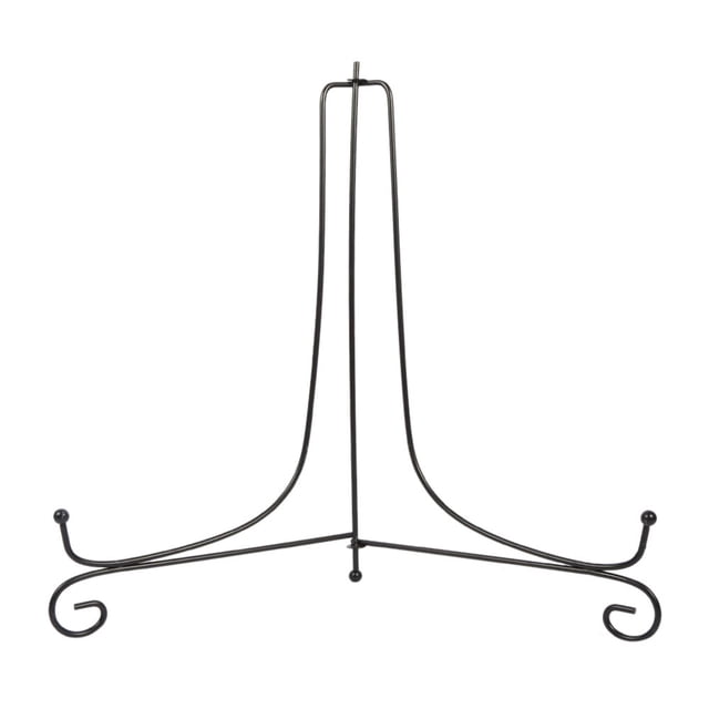 MesaSe Classic 12-Inch Iron Easel Display Stand with Black Finish Perfect for Bowl Plate Photo Frame Book and Artwork Display Single Piece