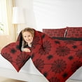 thumbnail image 4 of Manfei Horror Spider Web Full Size Comforter Sets,Halloween Theme Bedding Comforter Set,Red Black Bedding Sets For Teens Boys,Super Cozy Room Decor Reversible,3pcs, 4 of 8