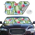 thumbnail image 2 of Kdxio Flowers and Cactus Print Windshield Sun Shade,UV Rays and Sun Heat Protection,Sunshade for Car Windshield,Car Shade Front Windshield - Medium, 2 of 6