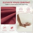 thumbnail image 4 of Kimunuk Outdoor Chair Cushions set of 2, 17" x 16" Zipped Waterproof Outdoor Seat Cushions Couch Pads with Ties for Patio Furniture, Fuchsia Red, 4 of 6