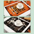 thumbnail image 4 of Halloween Placemats for Dining Table  12 x 16.5 Inch Farmhouse Kitchen Holiday Decoration Washable Table Mats Set of 4, 4 of 6