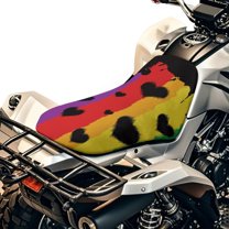 Uorisanigo ATV Waterproof Seat Covers Easy to Install Rainbow LGBT Pride Four Wheeler Seat Cover Heavy-Duty Breathable Fabric Cloth Dustproof Covers for ATV Seats, Easy to Install, 10x23 Inches
